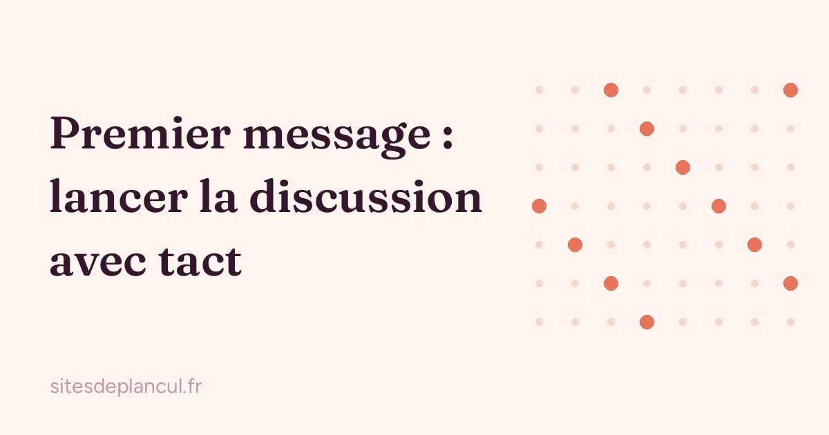 Illustration : premier message